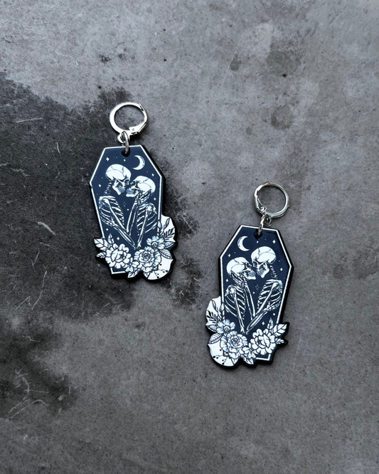 midnight lovers coffin earrings