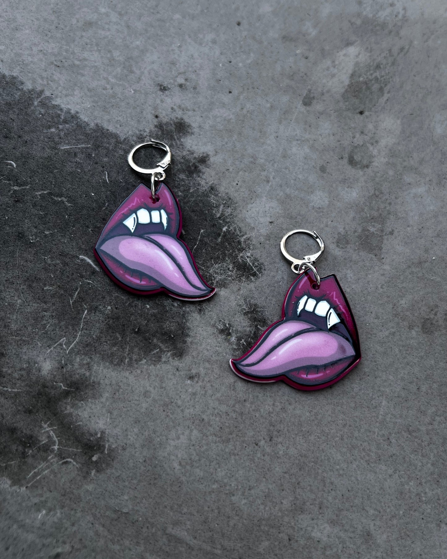 vampire acrylic earrings