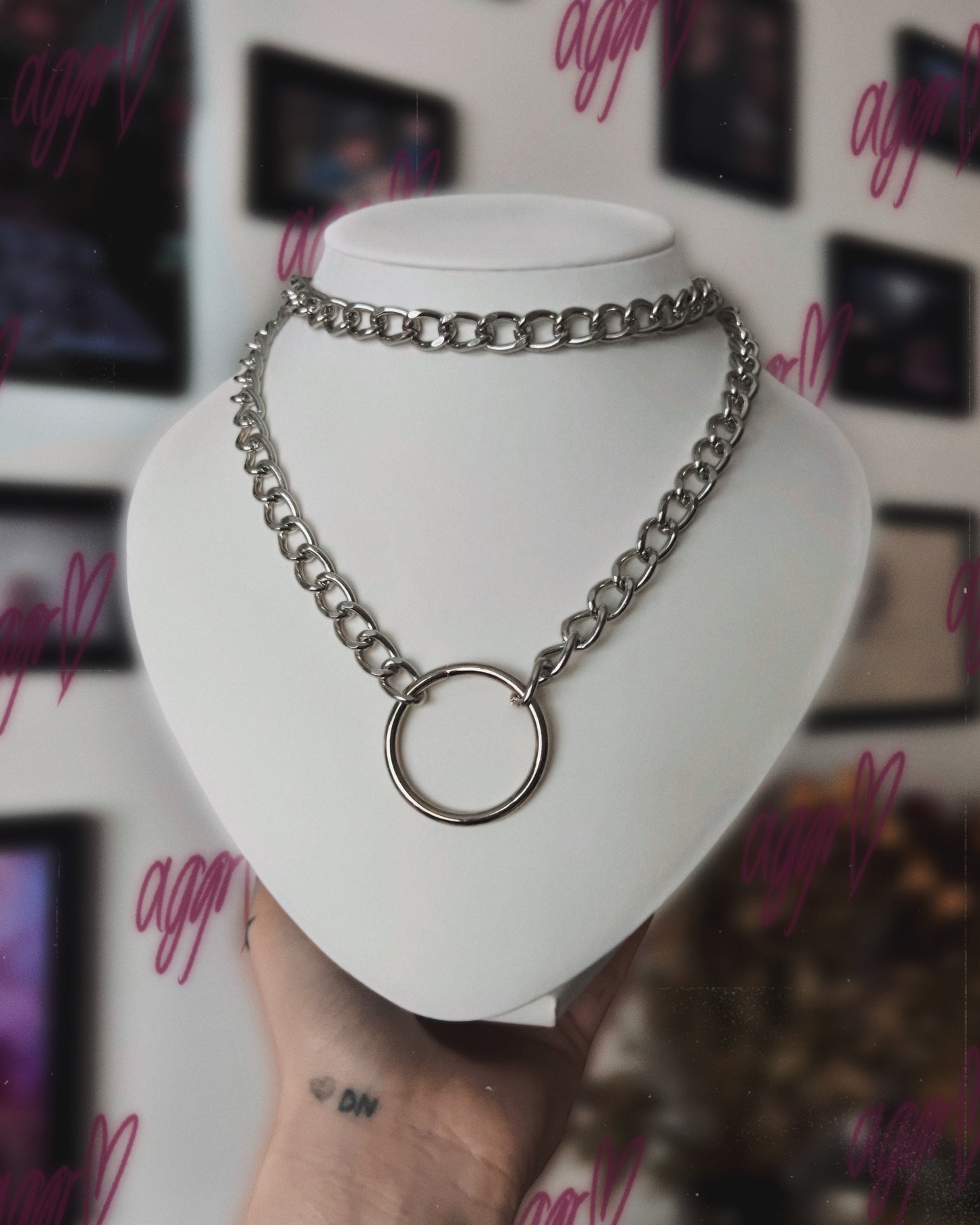 double the love o ring choker