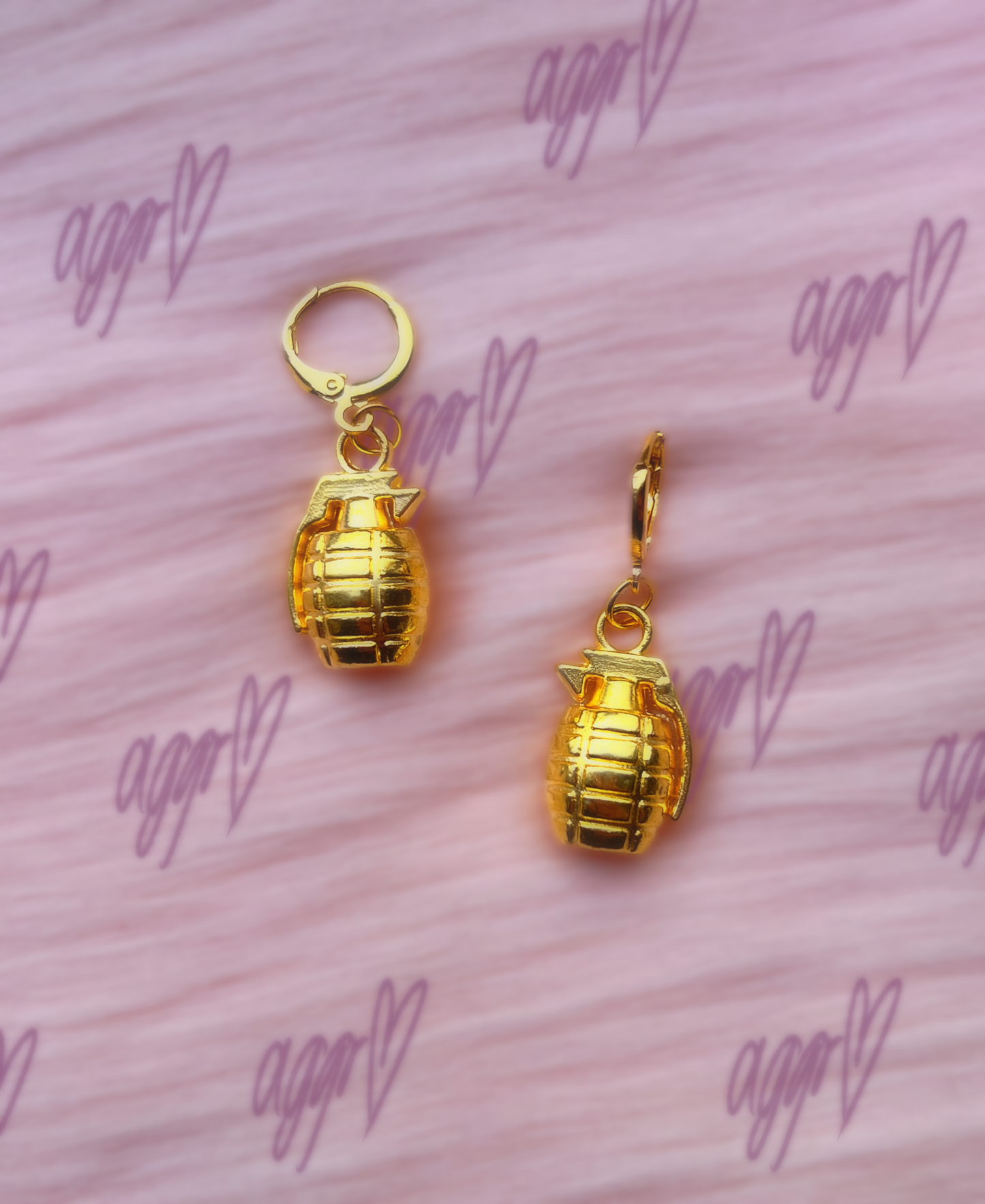 heartgrenade drop earrings