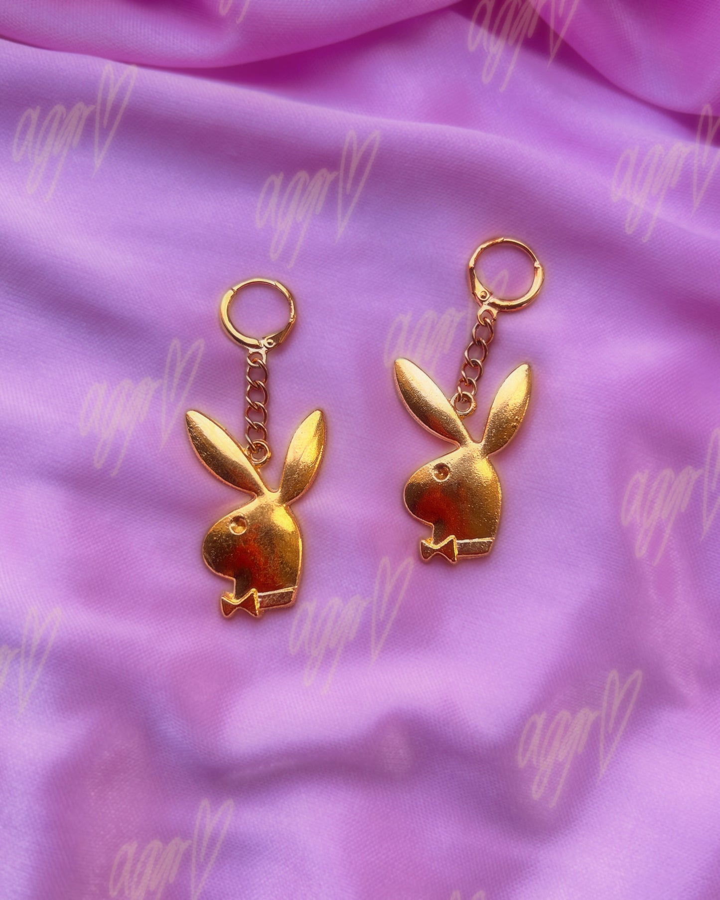 rope bunny drop earrings