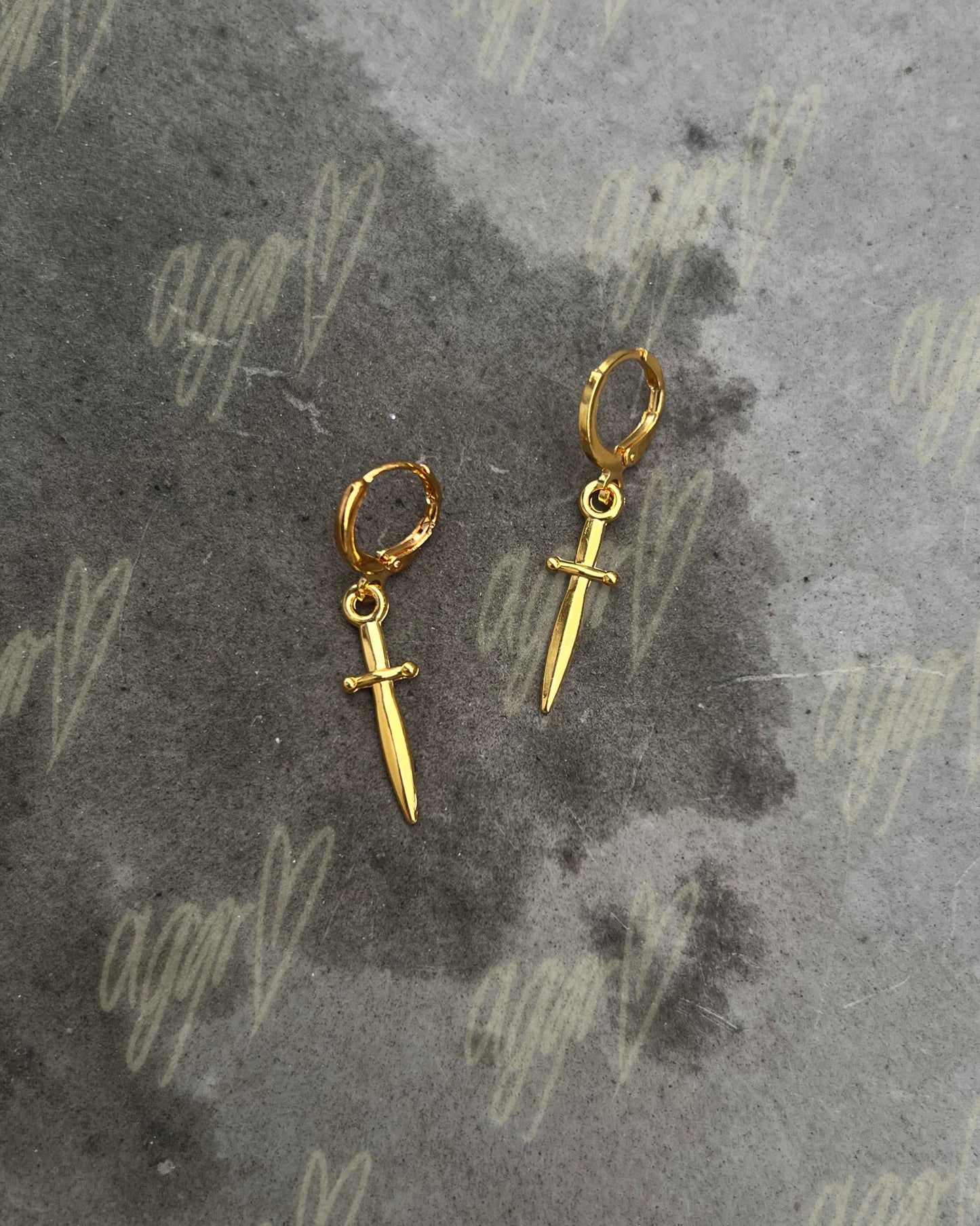 tiny weapons drop earrings