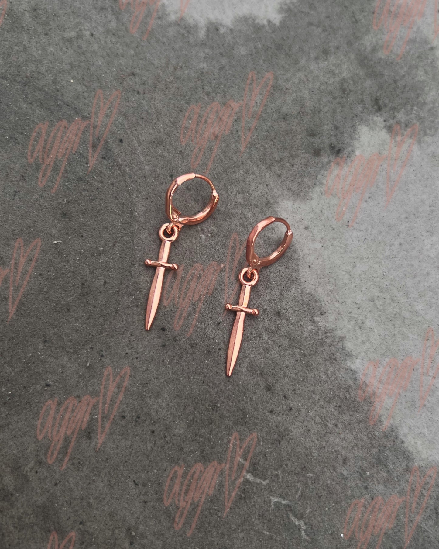 tiny weapons drop earrings