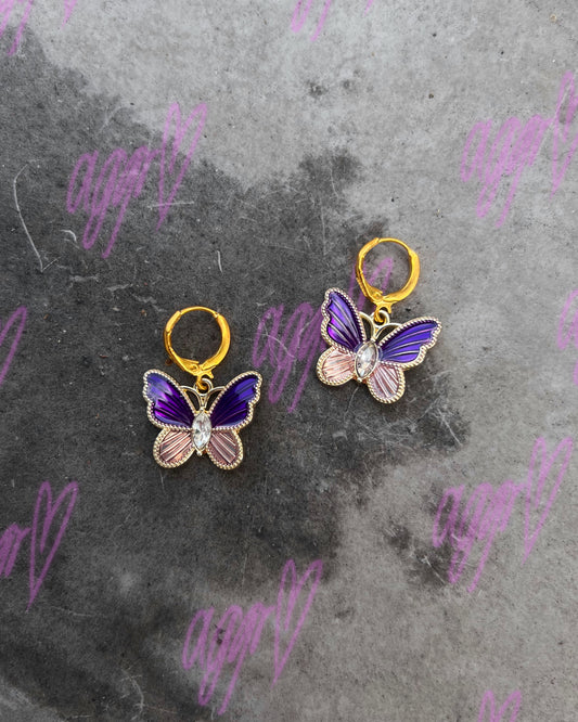 granny butterflies earrings