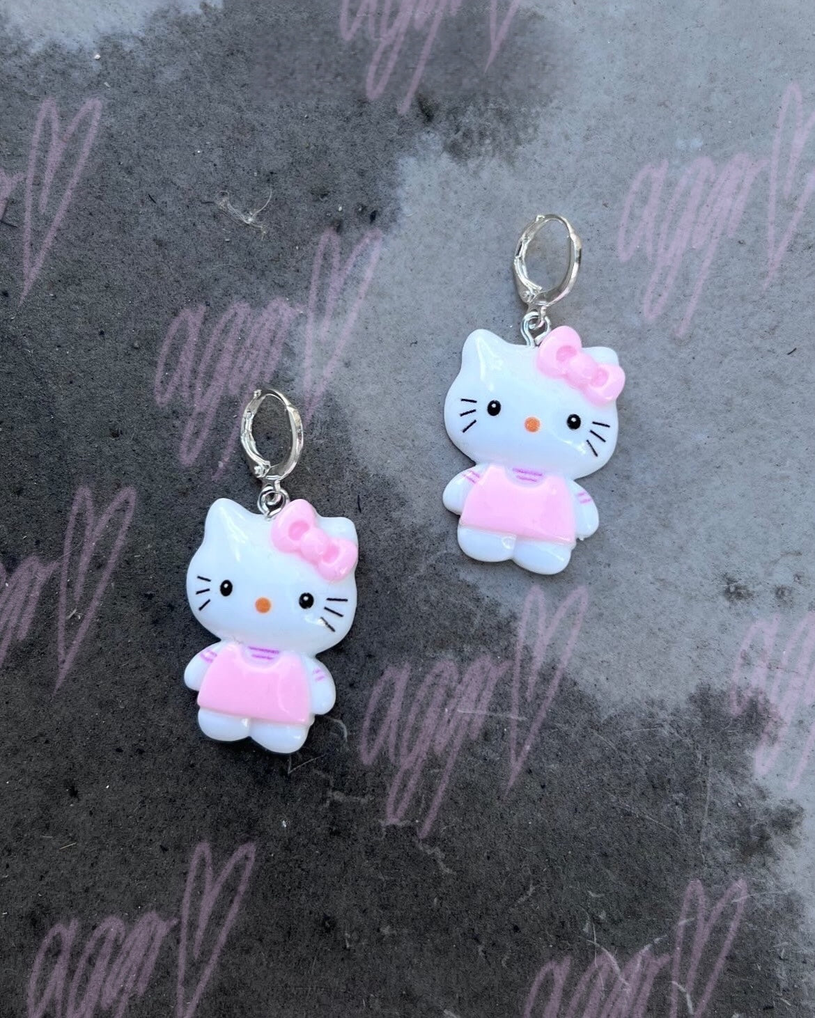 whole kitty earrings