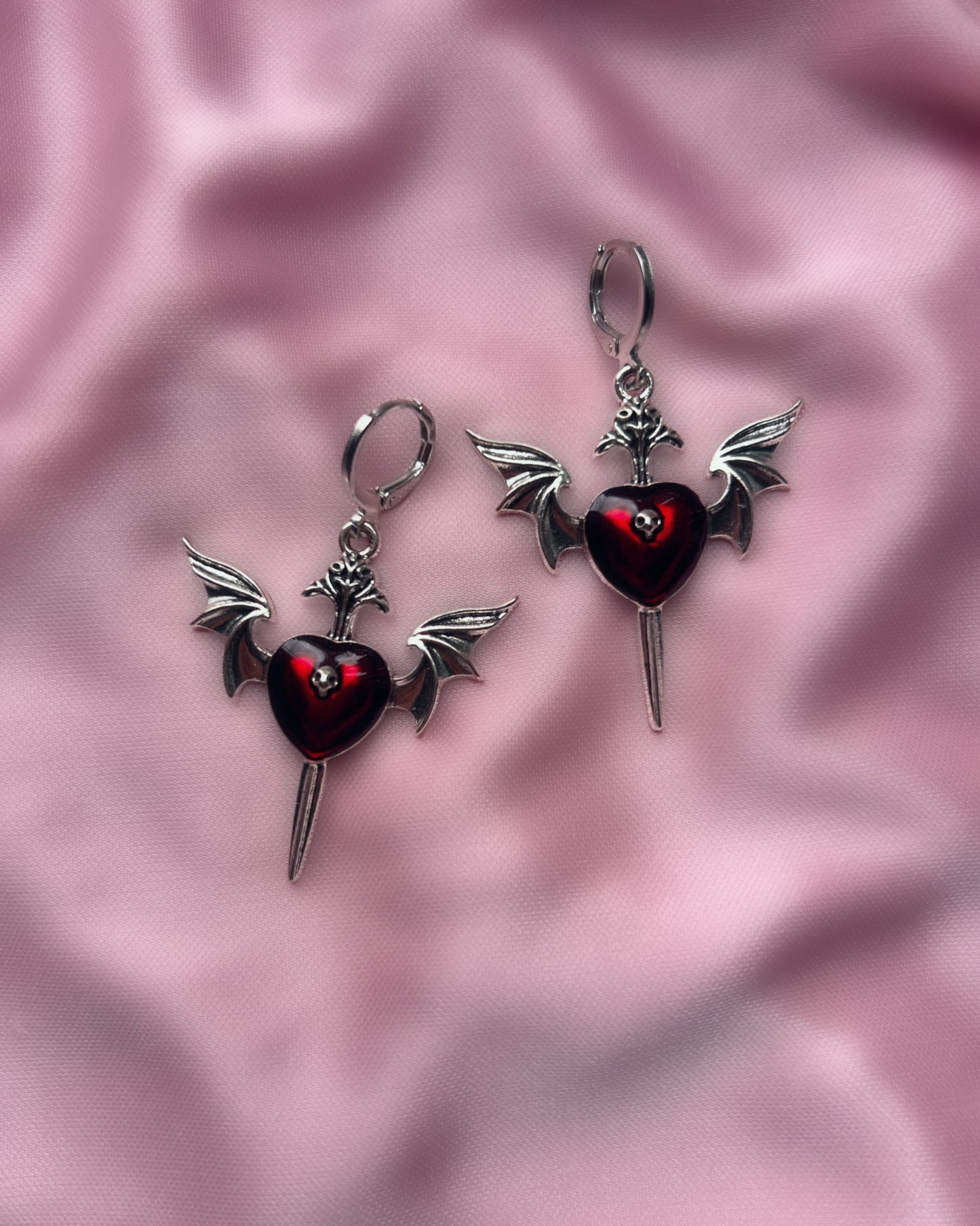 goth queen earrings