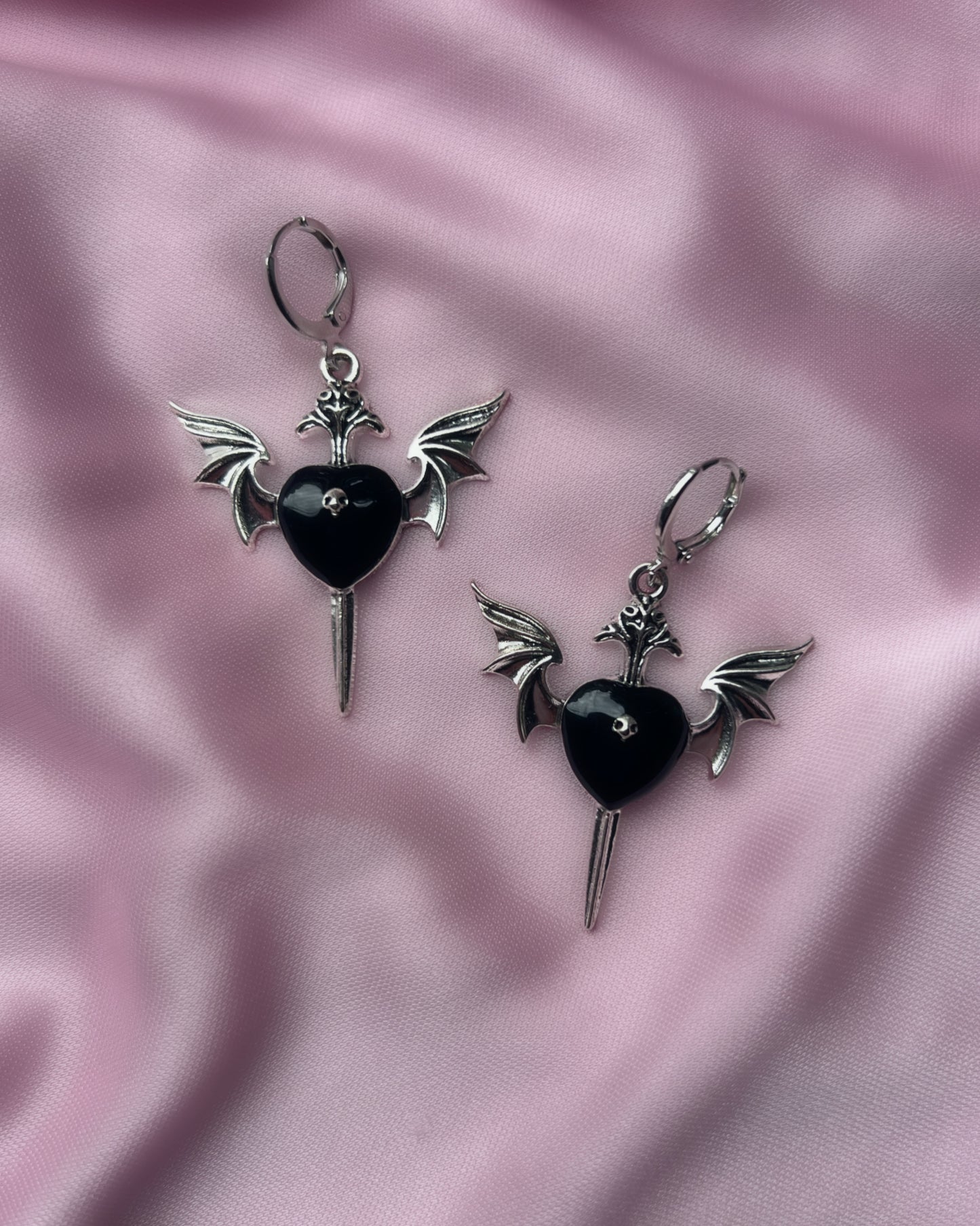 goth queen earrings