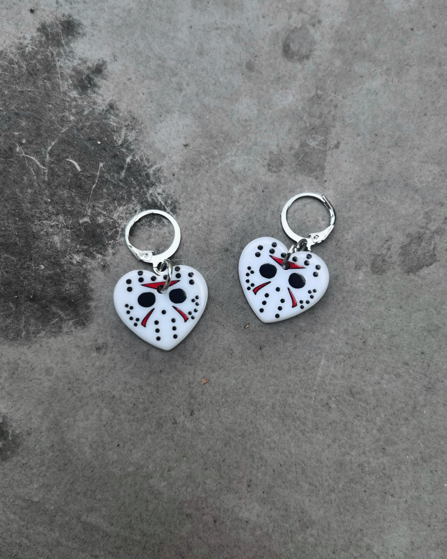 wretched fiction heart earrings