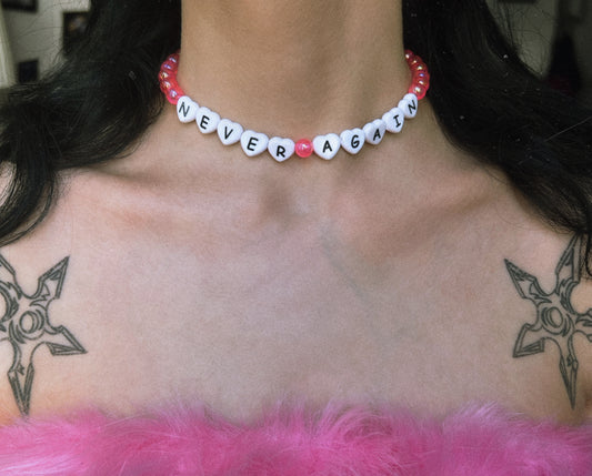 NEVER AGAIN heart choker