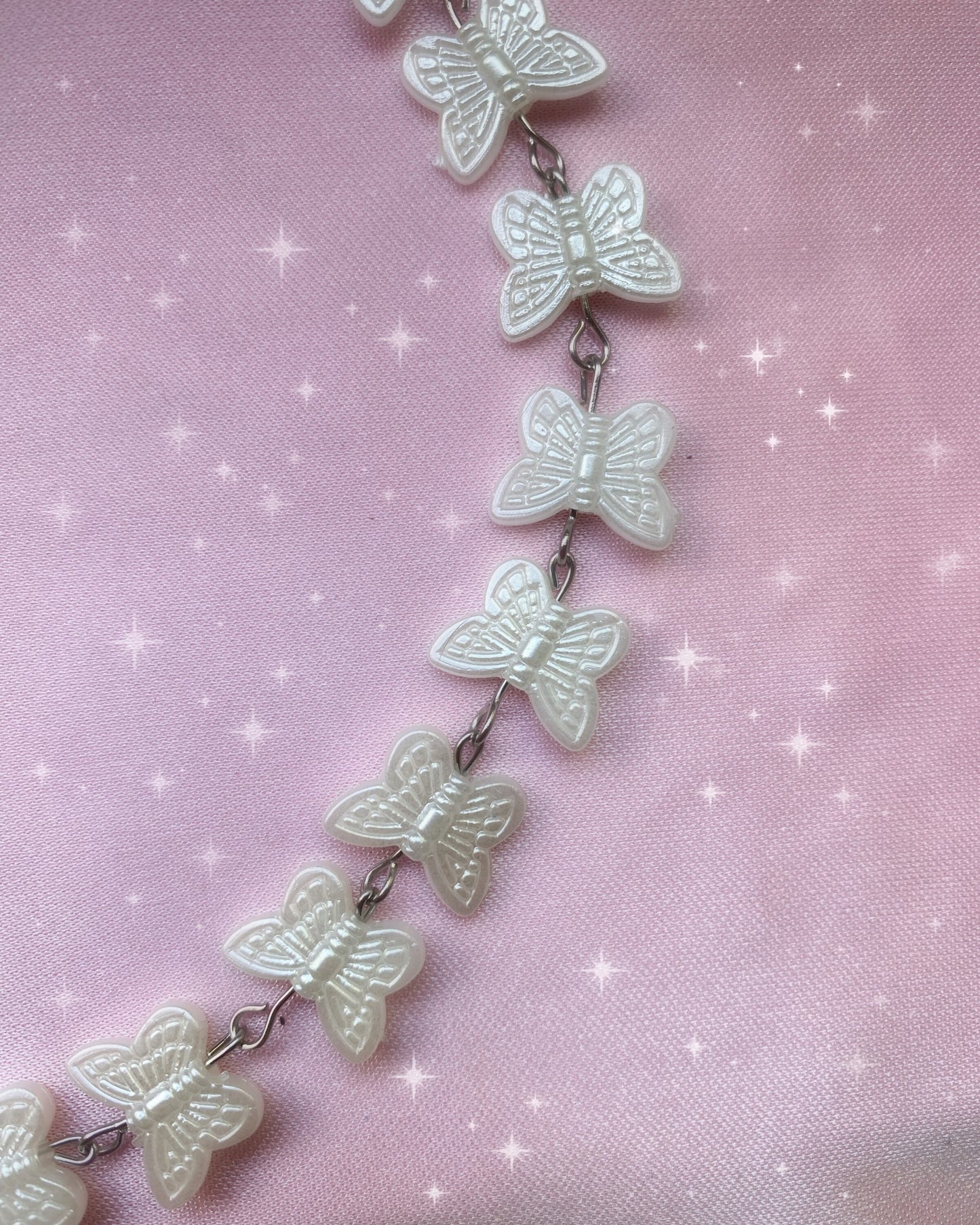 pearly butterfly choker