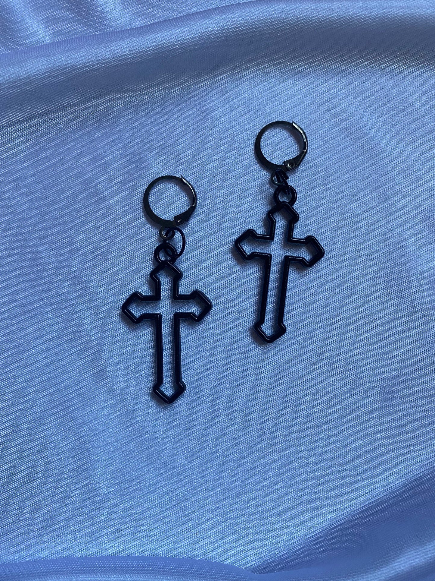 classic big cross earrings