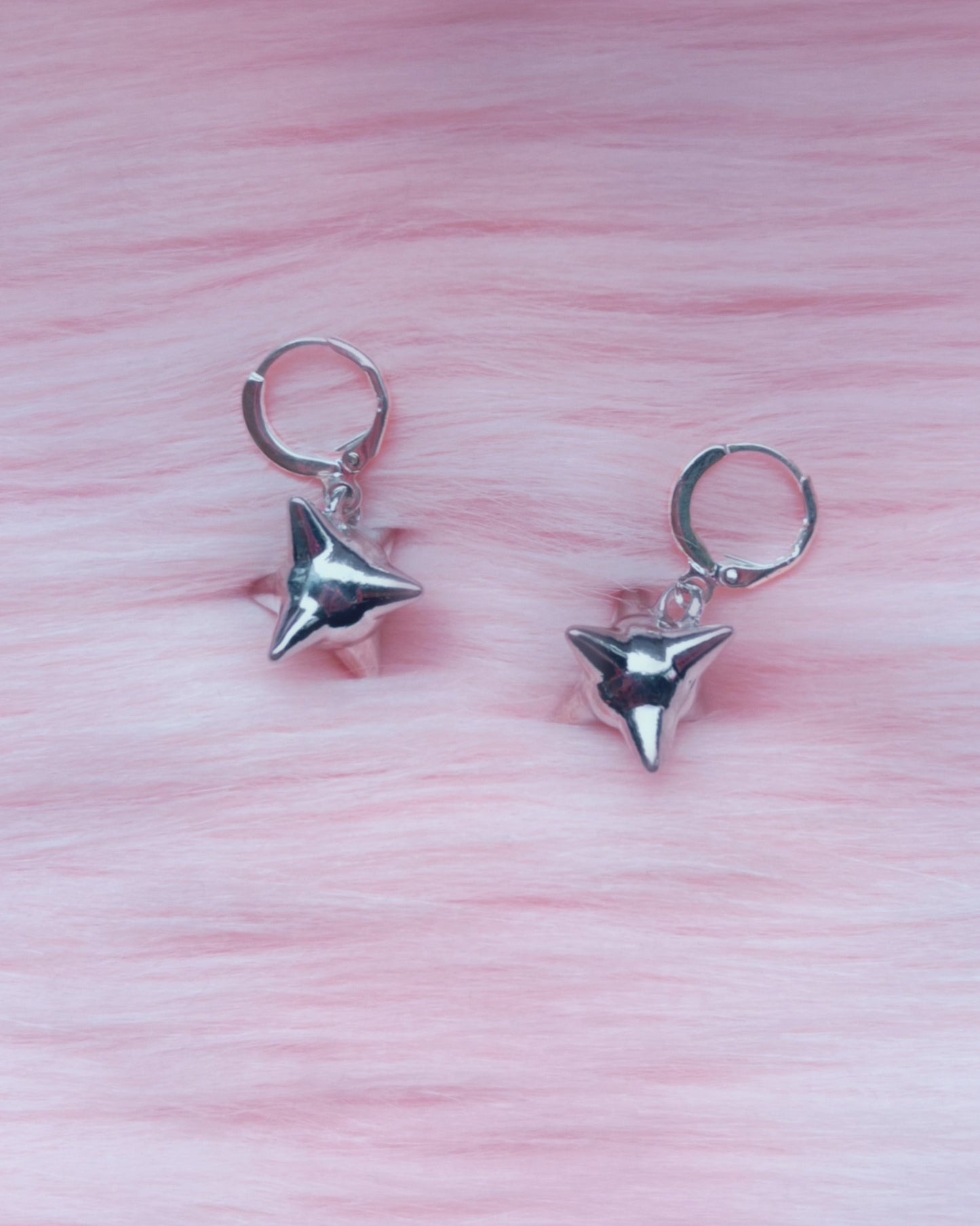 stars in the morning sky spiked mace drop earrings