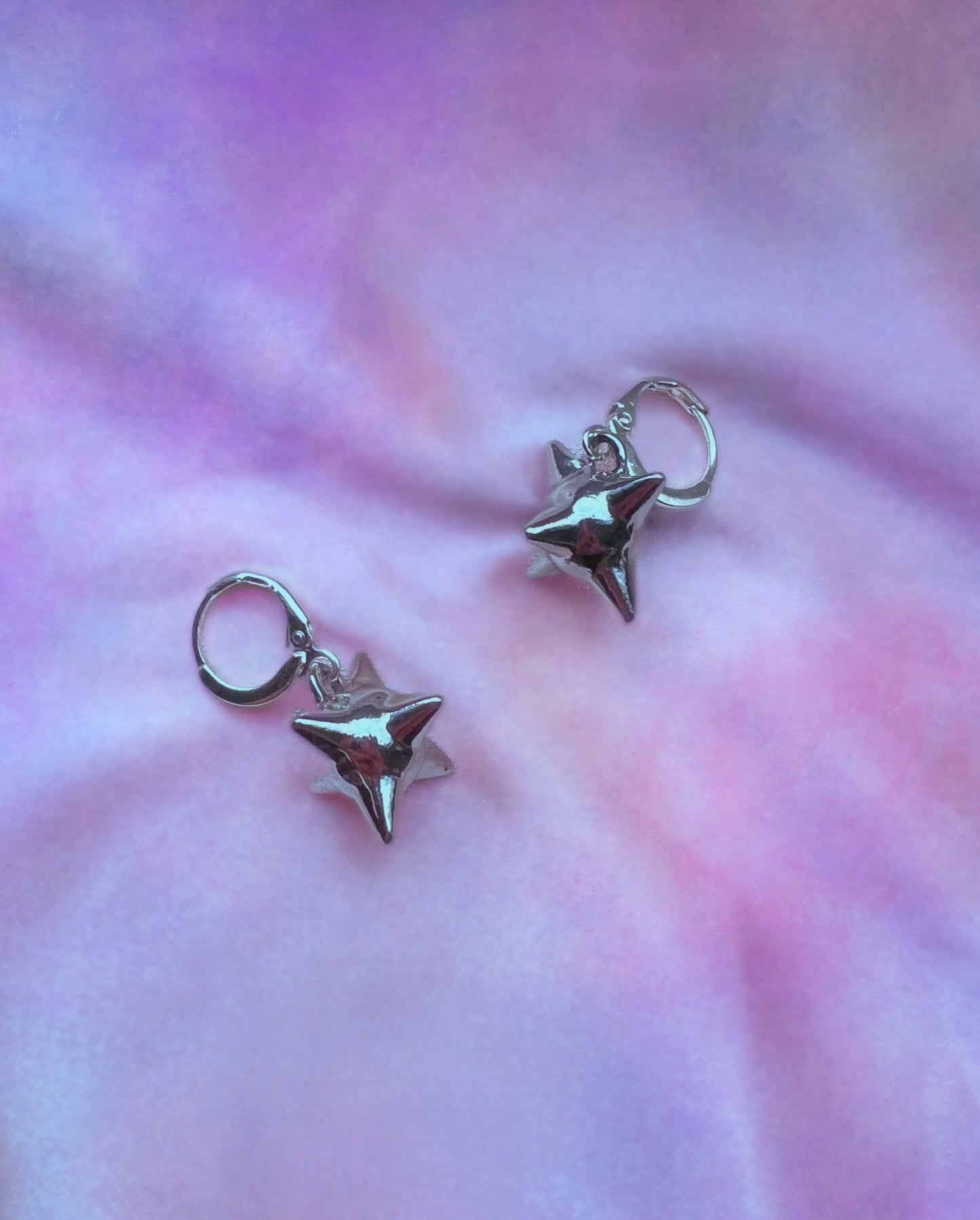 stars in the morning sky spiked mace drop earrings