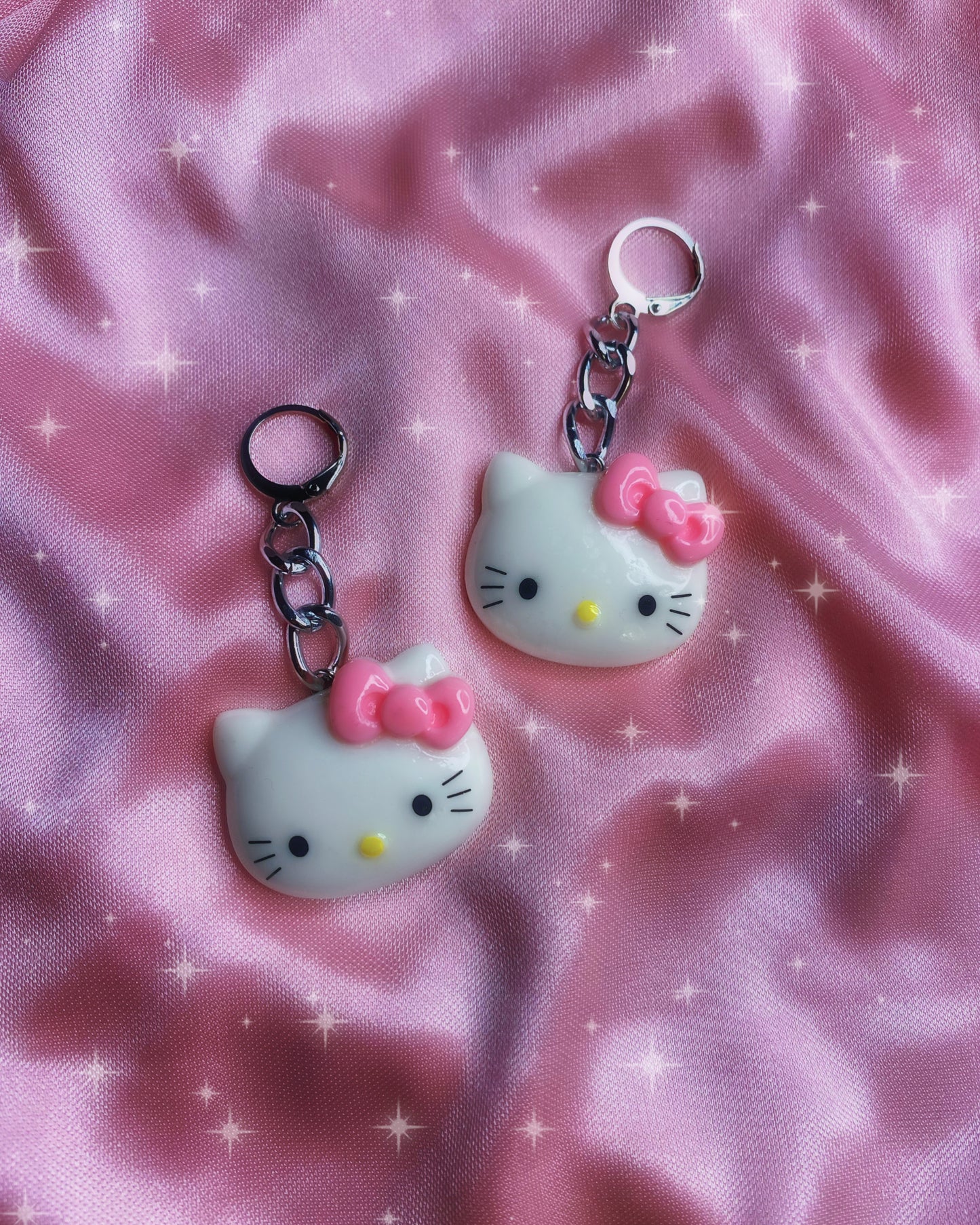 giant kitty drop earrings