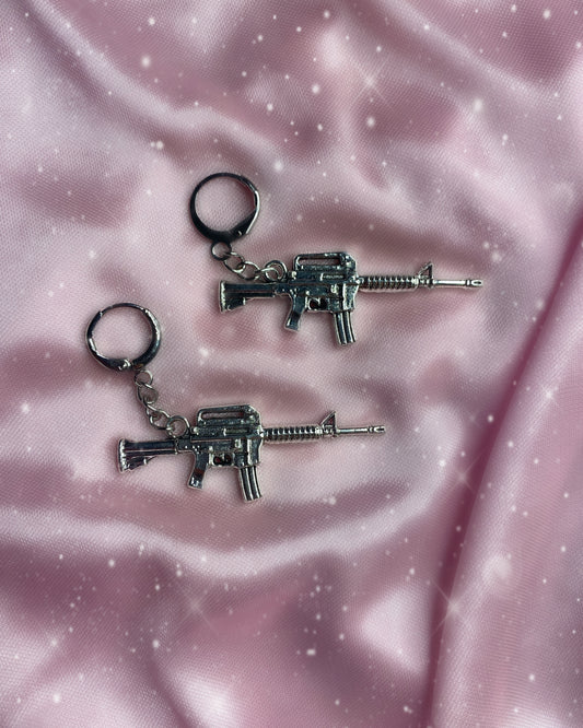 machine gun fairy drop earrings