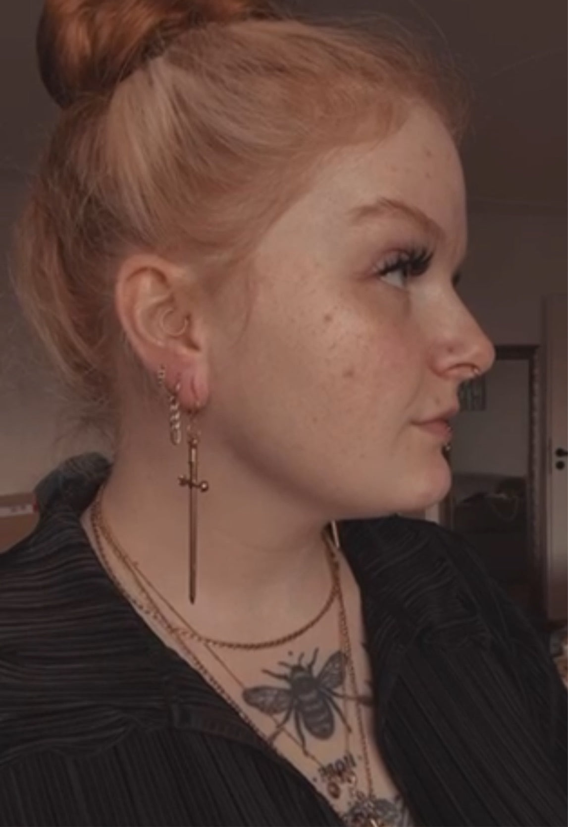 poisonous sword drop earrings